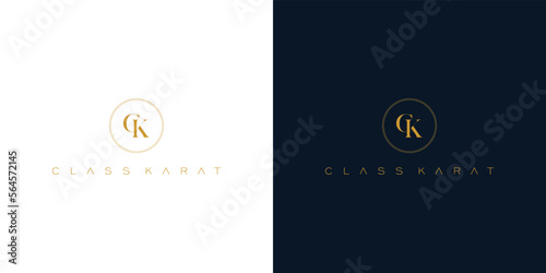Modern and elegant CK initials logo design 3