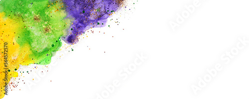 Photographie Watercolor background for Mardi Gras party