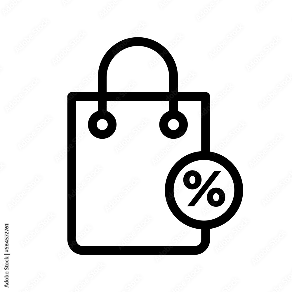 shopping bag icon in trendy flat design shopping bag icon in trendy flat design