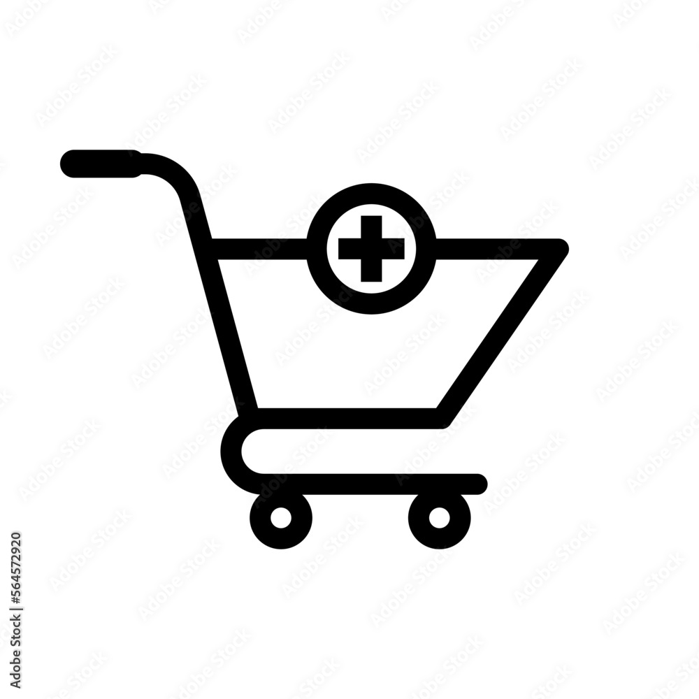 trolley icon in trendy flat design trolley icon in trendy flat design