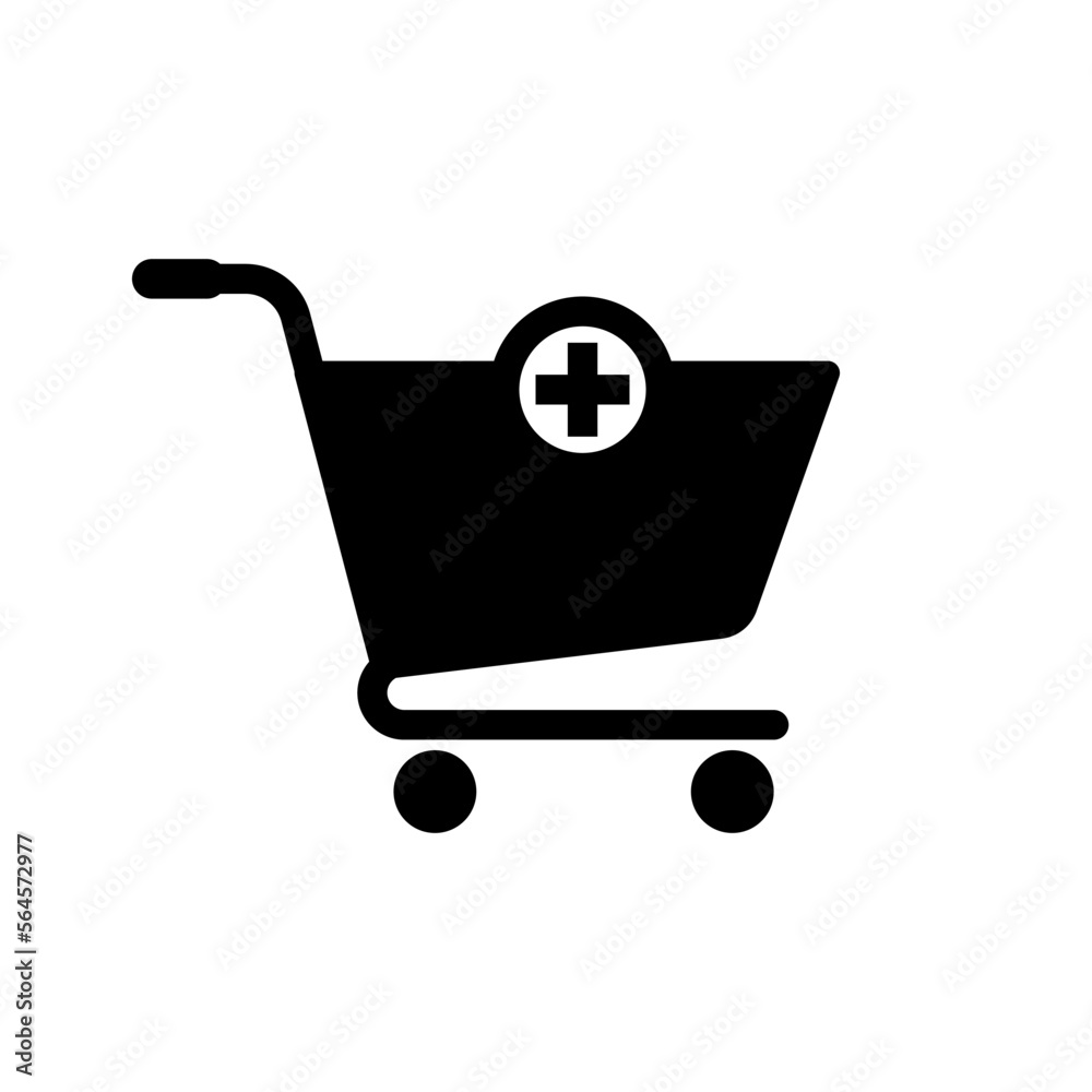 trolley icon in trendy flat design trolley icon in trendy flat design