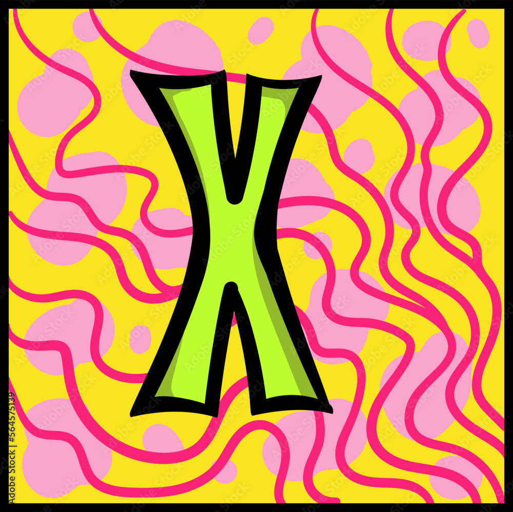 vector illustration of the letter X vector illustration of the letter X