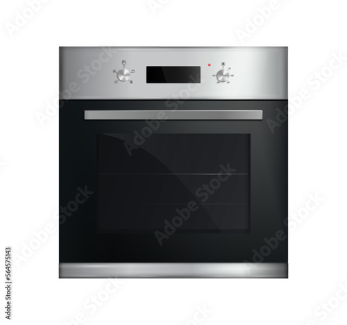 Realistic Kitchen Oven Composition