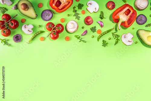 Various fresh vegetable background