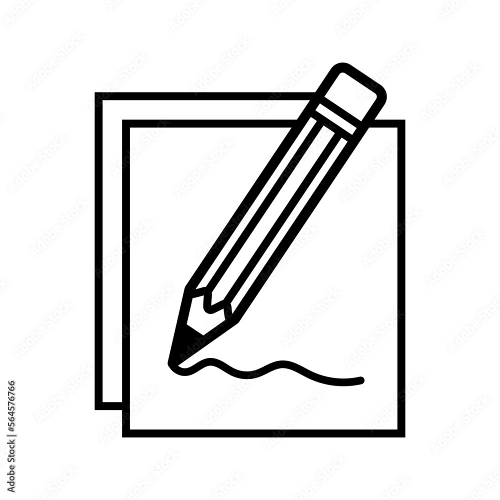 Naklejka premium write icon, pencil vector icon