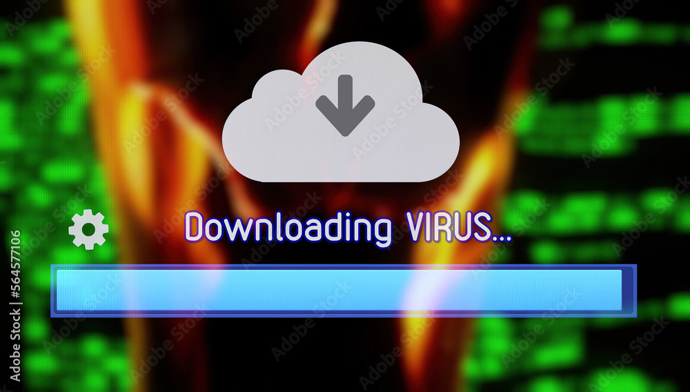 Downloading a virus from the cloud, the process ends (progress bar