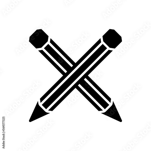 pencil icon in trendy flat style