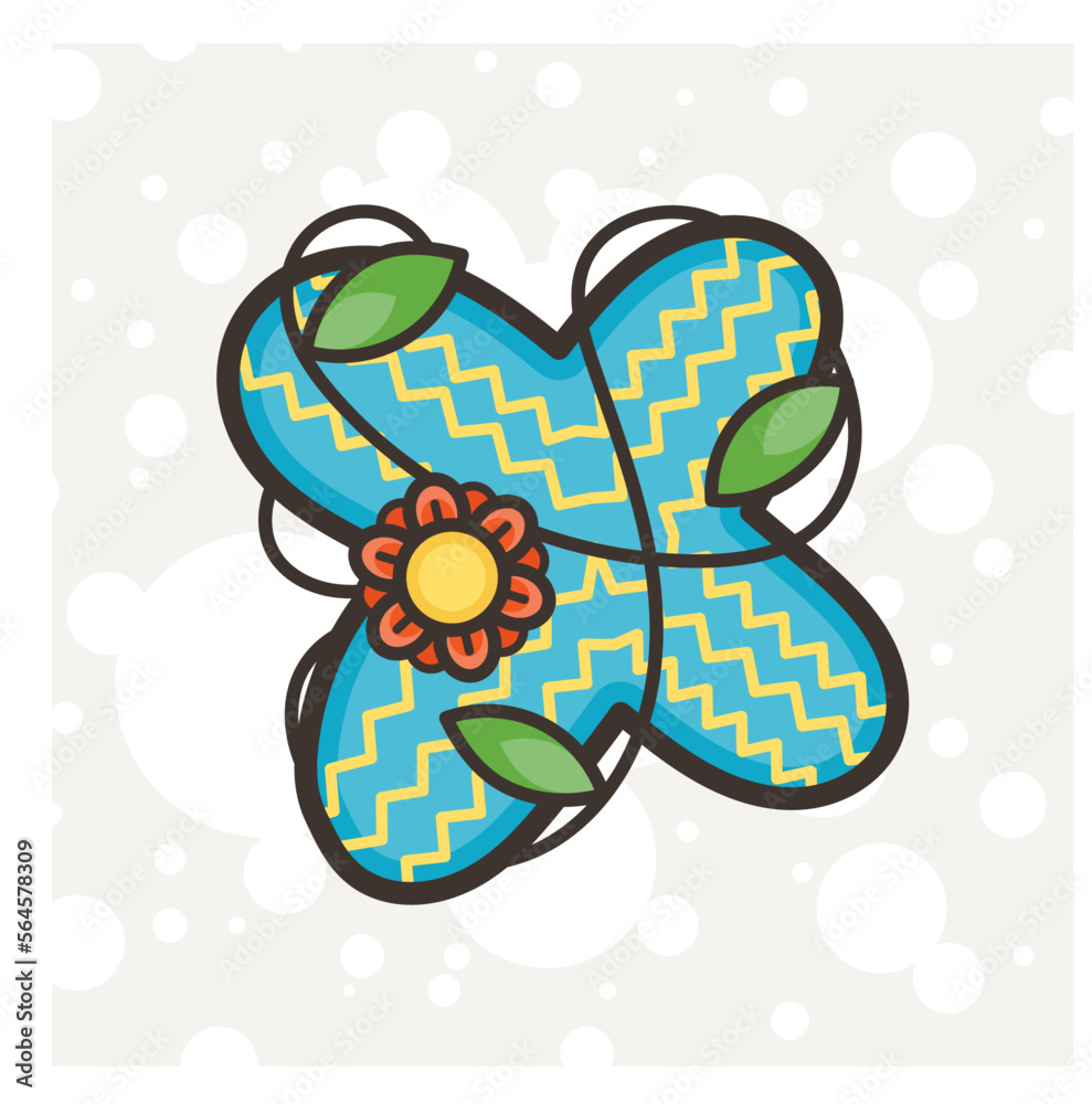 Doodle ornate letter emblem with flower. Logo for beauty studio, children books, kid and game design Doodle ornate letter emblem with flower. Logo for beauty studio, children books, kid and game design