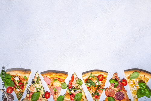Various taste pizza set