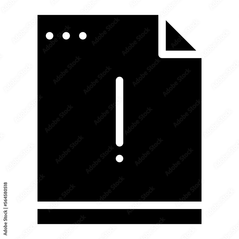 warning paper glyph warning paper glyph