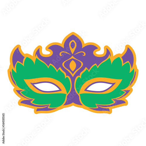 Mardi Gras Carnival mask is a simple vector illustration for the design of a postcard