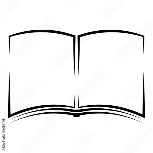 Open book, icon, thin book ...