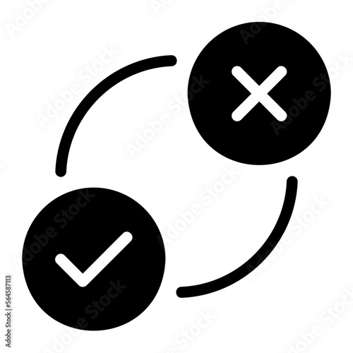 decision making glyph icon
