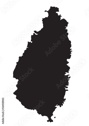 Vászonkép The Map Of Saint Lucia