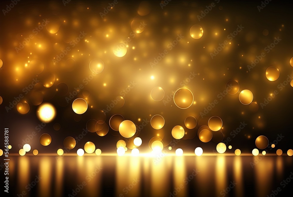Blurry Lights Wallpaper Gold