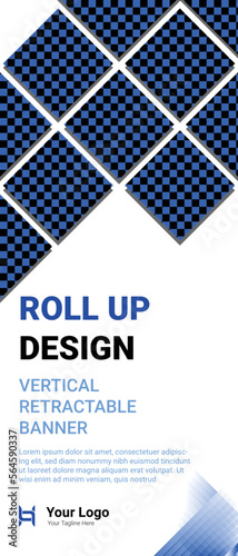 Business Roll Up Banner stand. Abstract Roll up background for Presentation.