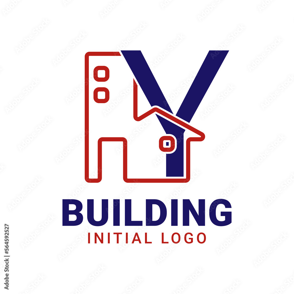 letter Y building initial vector logo design letter Y building initial vector logo design