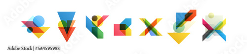 Abstract geometric design. Vector illustration made of various overlapping elements. Applicable for banners, placards, posters, flyers.