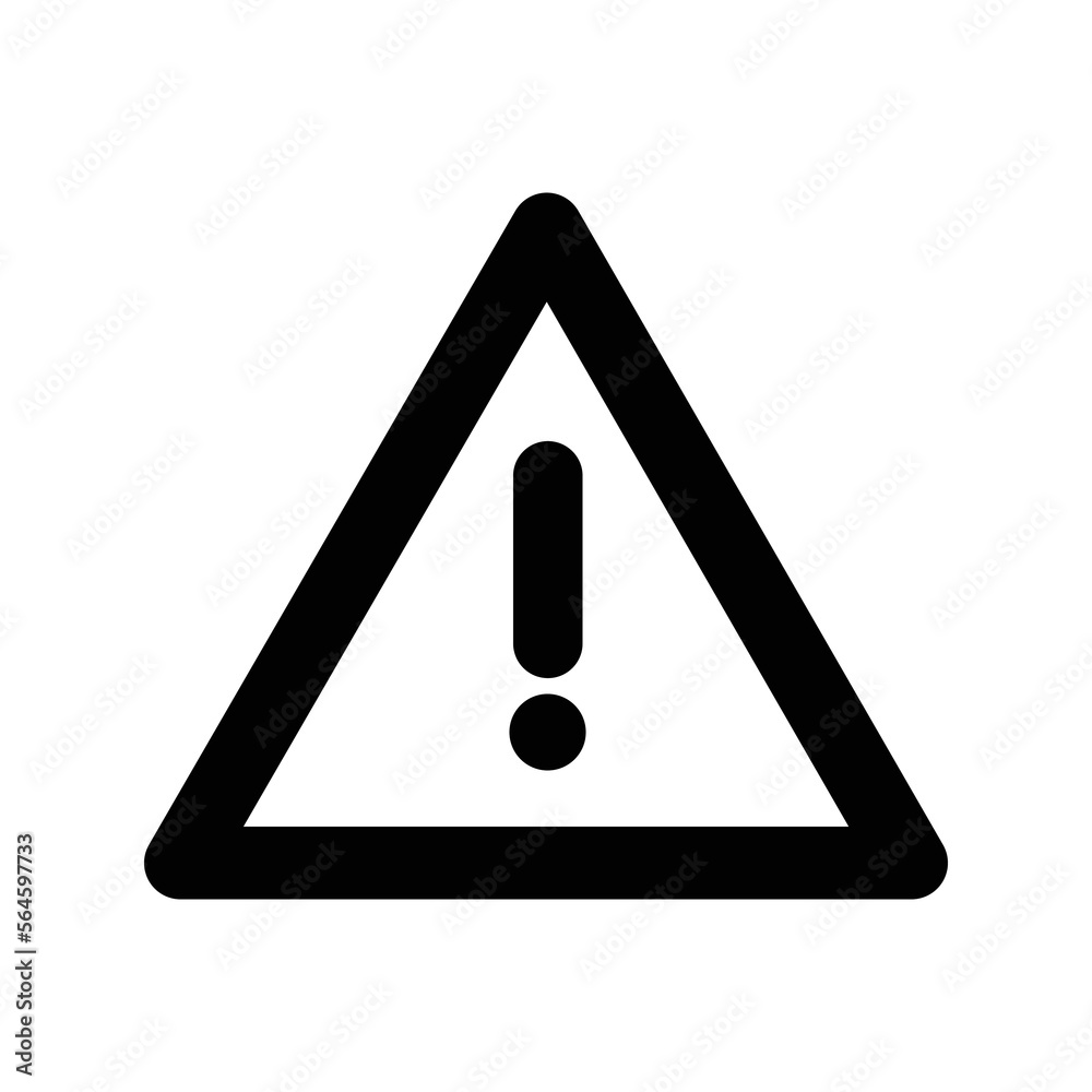 Exclamation danger icon flat. Illustration isolated on white background. Vector grey sign symbol Exclamation danger icon flat. Illustration isolated on white background. Vector grey sign symbol