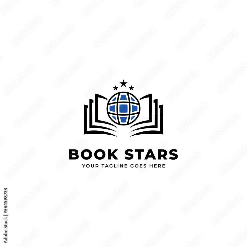 Education logo icon design,book,global,start,people vector illustration.