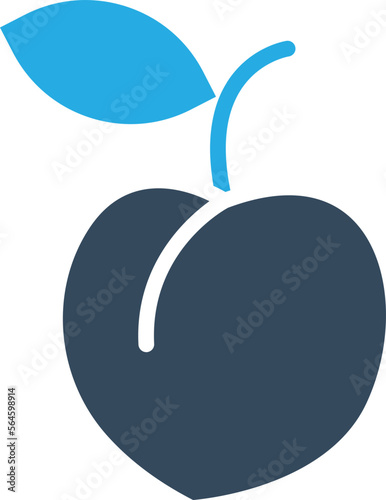 Peach Vector Icon
