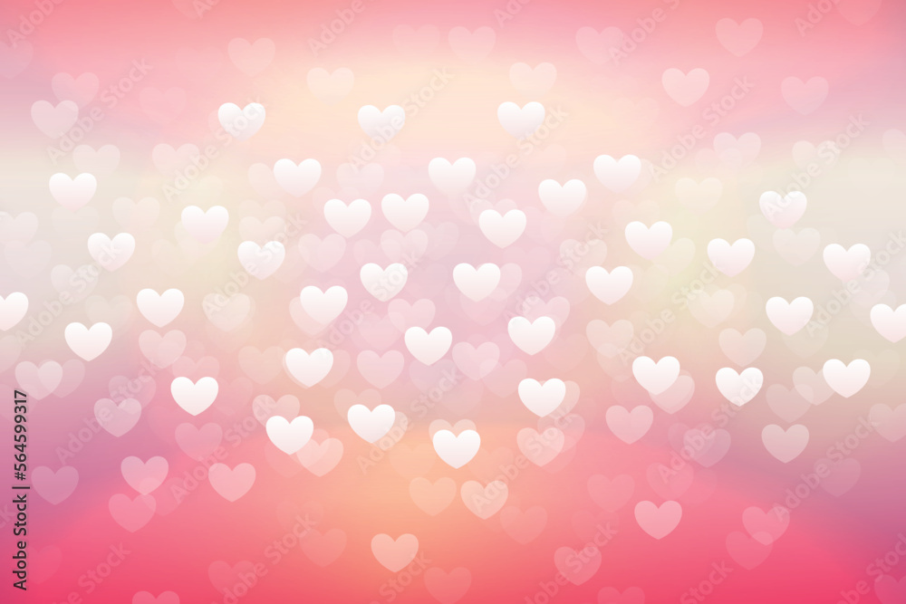 Background image made with a combination of hearts and light