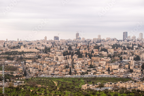 Panoramic views of ancient Jerusalem and surrounding area