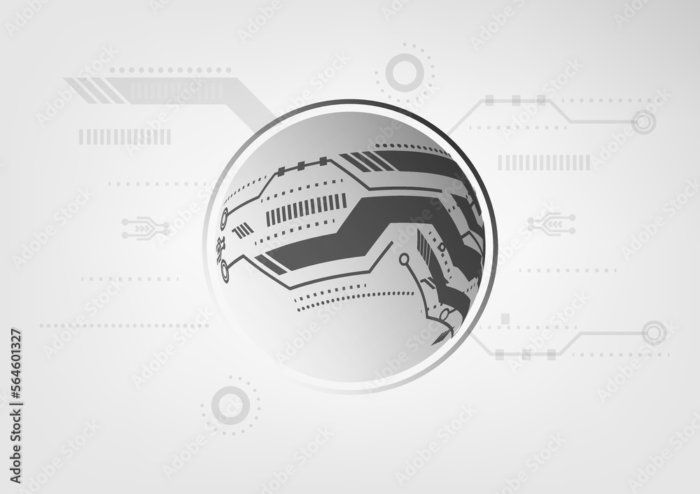 Futuristic technology interface. Cirkel abstrakt futuristisk teknik bakgrund