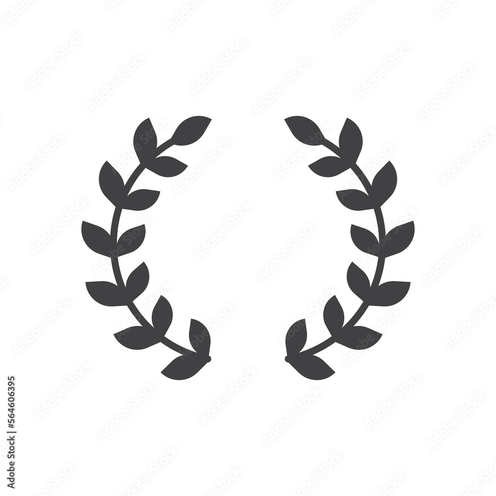 Laurel wreath glyph icon. linear style sign for mobile concept and web design Laurel wreath glyph icon. linear style sign for mobile concept and web design