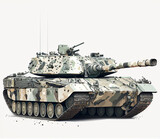 char d'assaut de type leopard 2 fabriqué par les Allemands - illustration ia