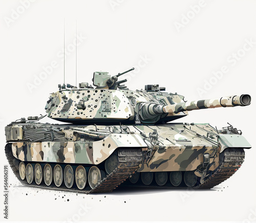 char d'assaut de type leopard 2 fabriqué par les Allemands - illustration ia photo