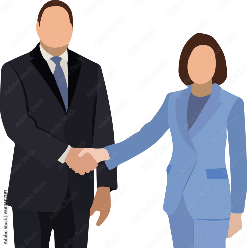 Fototapeta premium couple of political people shaking hands-