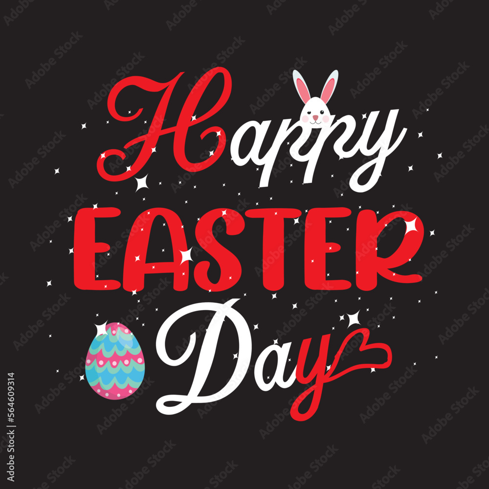 Happy easter day svg T shirt design template