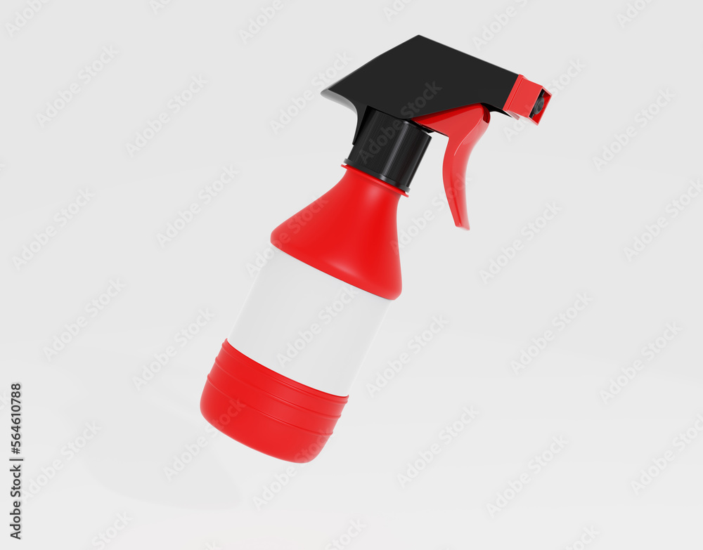 blank plastic spray detergent bottle isolated on white background ...