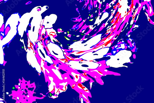Various color swirling around pictures, drawings, patterns and abstractions as a background. 