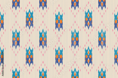 Geometric ethnic oriental seamless pattern traditional Design for background,carpet,wallpaper.clothing,wrapping,Batik fabric,Vector illustration.	