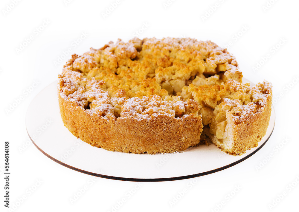 Homemade grated cake tart with lemon curd Homemade grated cake tart with lemon curd