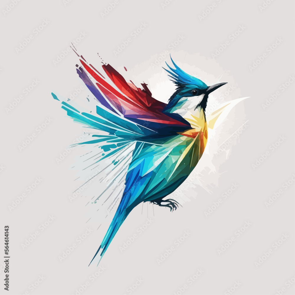 Bird Logo abstract design. Vector illustration on a light background Bird Logo abstract design. Vector illustration on a light background