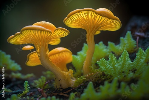 illustration ,chanterelle mushroom, picture by AI