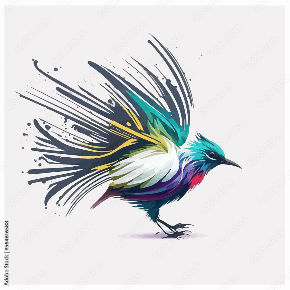 Fototapeta premium Bird Logo abstract design. Vector illustration on a light background