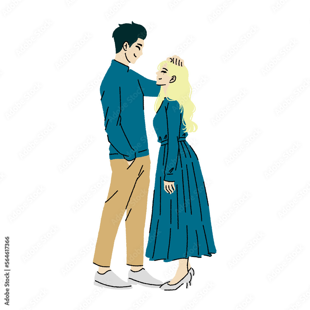 Fashionable Couple Illustration