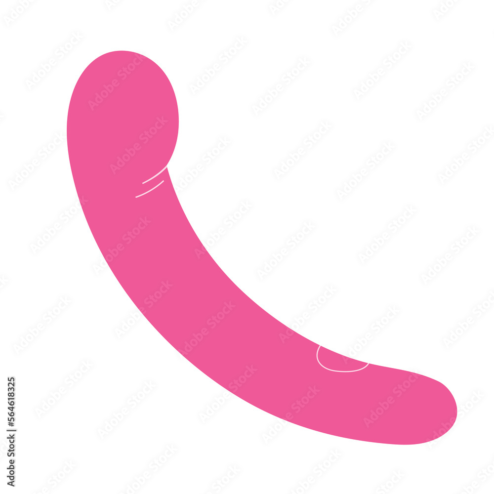 Pink silicone vibrating wand, modern sex toy for women, adult toy, dildo clipart, isolated vector illustration on white background Pink silicone vibrating wand, modern sex toy for women, adult toy, dildo clipart, isolated vector illustration on white background