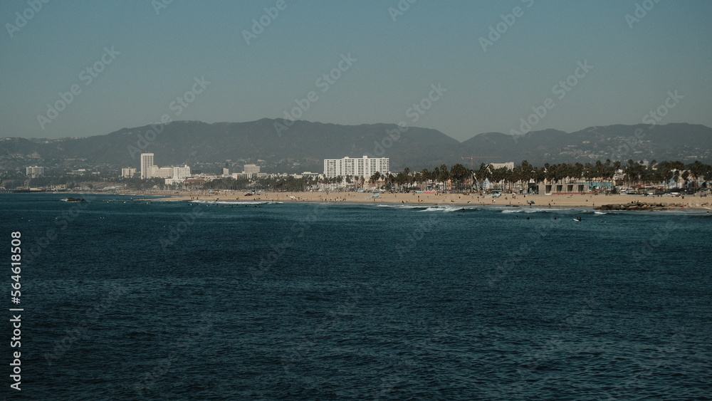 Panorama della città di Los Angeles vista dal mare