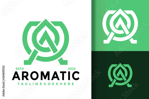 Letter A Aromatic Oil Logo Logos Design Element Stock Vector Illustration Template