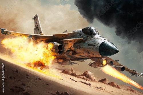 The sa22 greyhound shoots down an enemy fighter. Generative AI