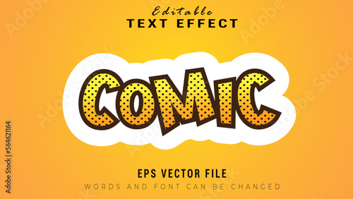 COMIC editable vector text effect