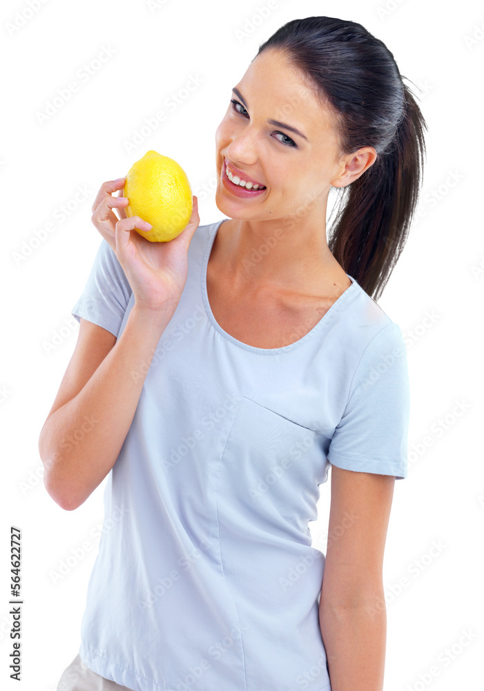 PNG Studio portrait of a beautiful young woman holding a lemon PNG Studio portrait of a beautiful young woman holding a lemon