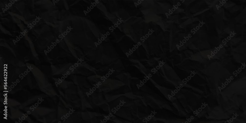 Abstract black crumpled paper texture background . Modern design with Retro cardboard texture. Grunge paper for drawing. Ancient book page .can be use as wallpaper, webpage, copy space for text design