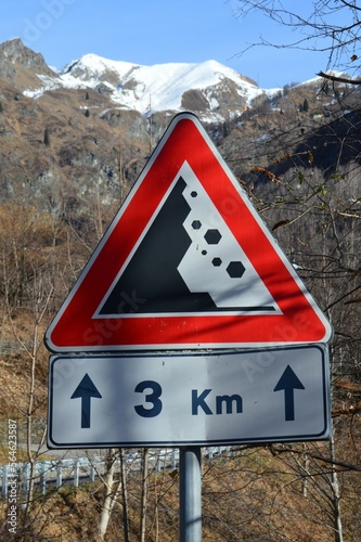 sign on mountain road
