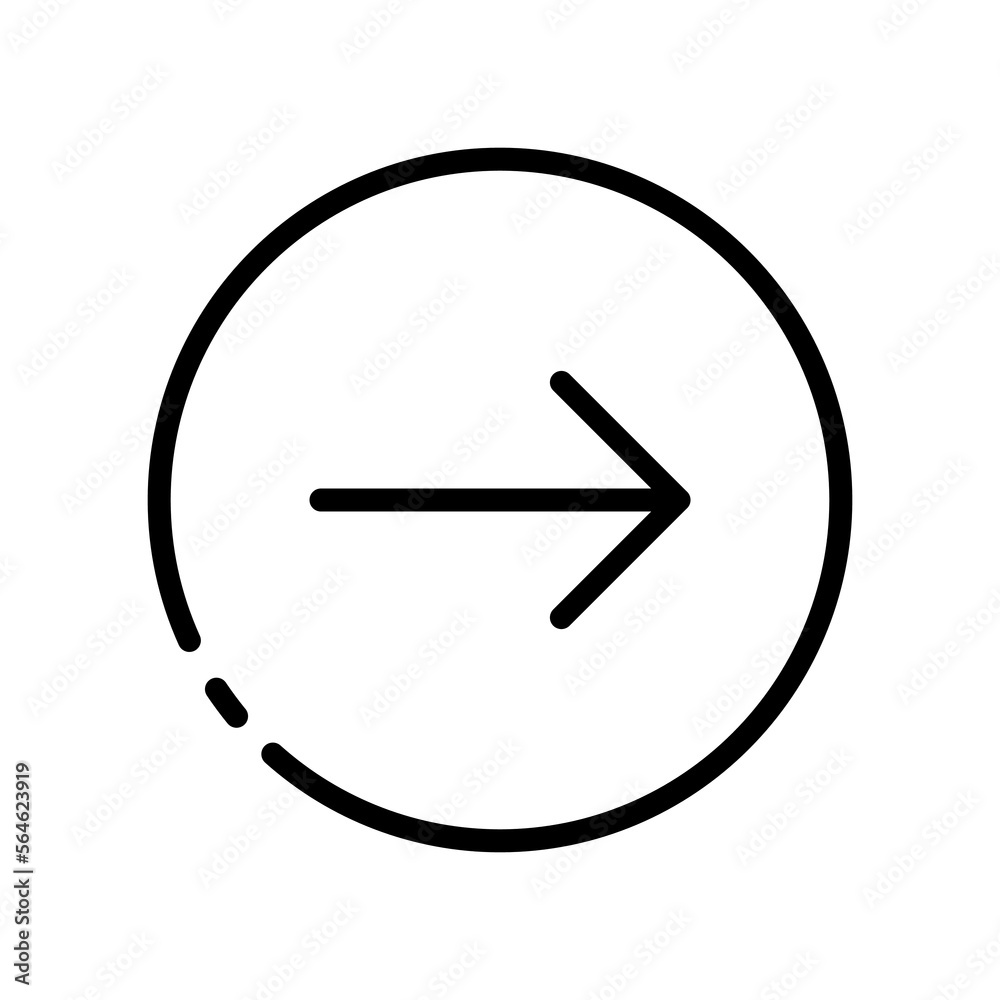 Arrow line icon. Finger, swipe, direction, screen, sensor, control, hint, navigation, touchscreen, press, button, pointer. technology concept. Vector black line icon on a white background Arrow line icon. Finger, swipe, direction, screen, sensor, control, hint, navigation, touchscreen, press, button, pointer. technology concept. Vector black line icon on a white background